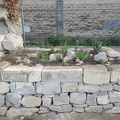 création de la jardinière en pierre sèche 