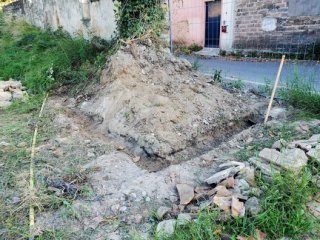 création de la jardinière en pierre sèche 