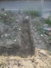 création de la jardinière en pierre sèche 